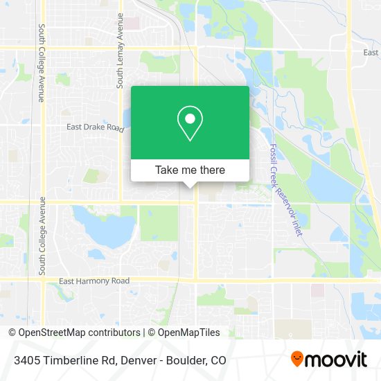 Mapa de 3405 Timberline Rd