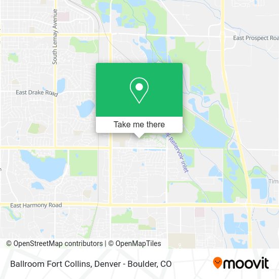 Mapa de Ballroom Fort Collins