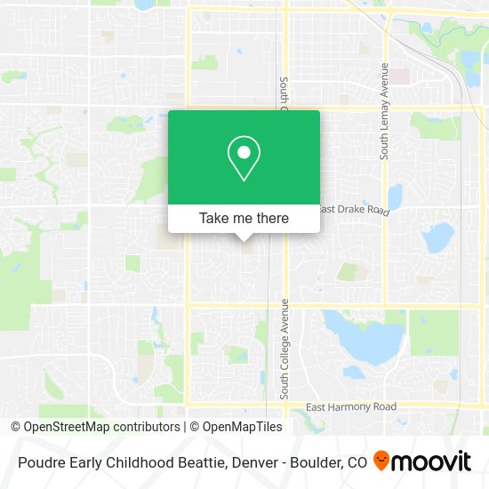 Poudre Early Childhood Beattie map