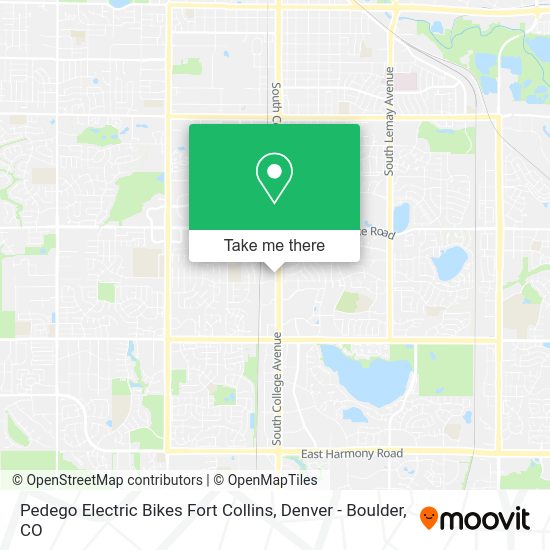 Pedego Electric Bikes Fort Collins map