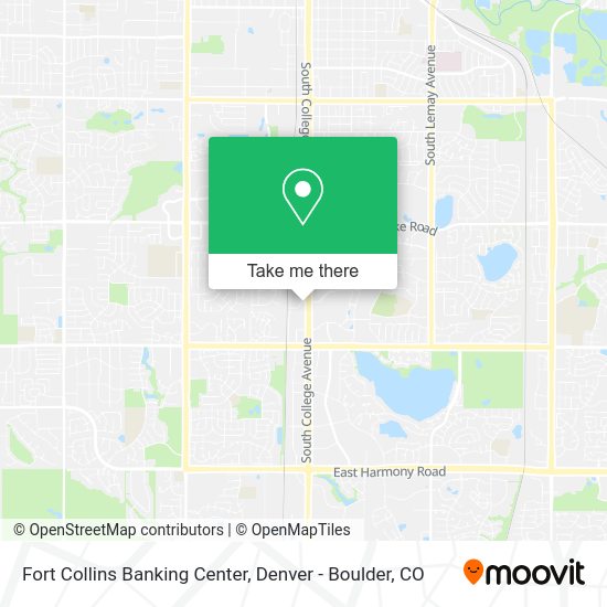 Fort Collins Banking Center map