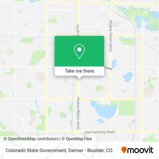 Colorado State Government map
