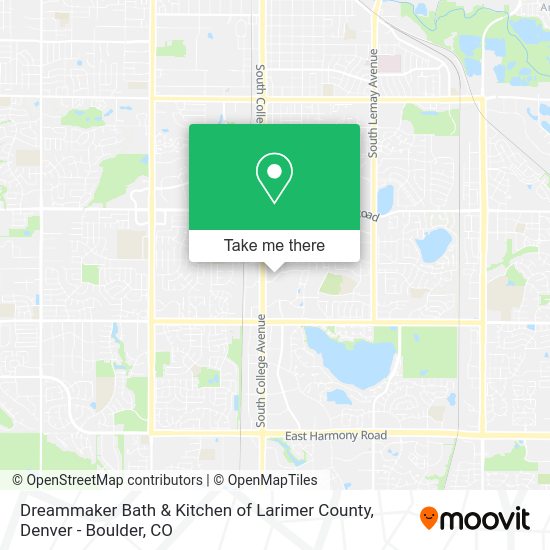 Dreammaker Bath & Kitchen of Larimer County map