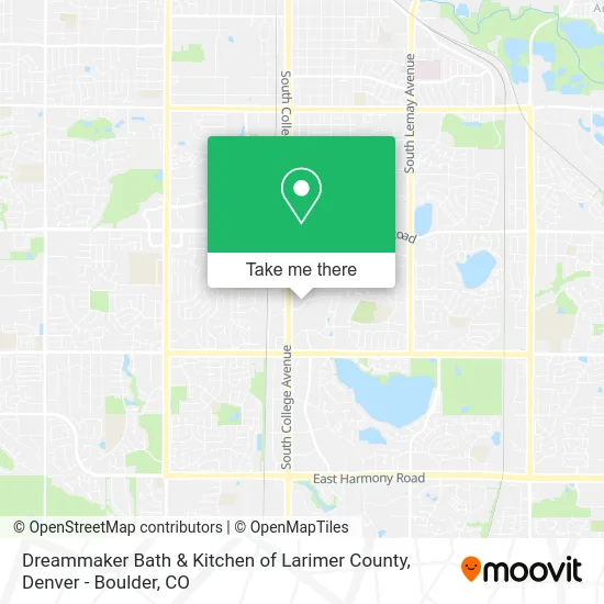 Dreammaker Bath & Kitchen of Larimer County map