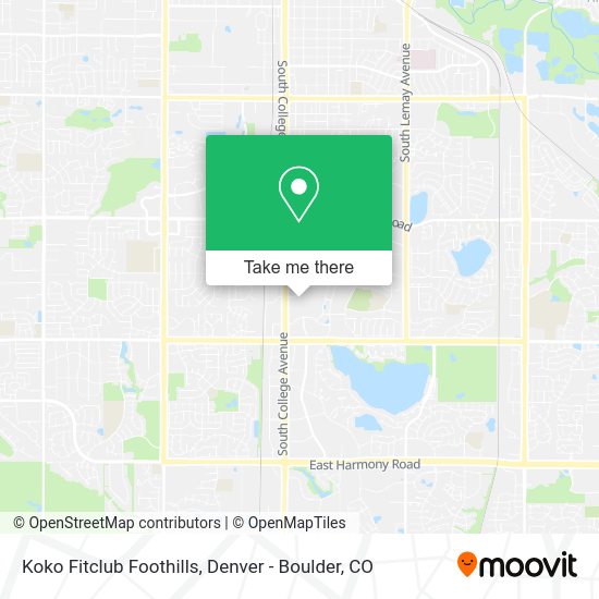 Mapa de Koko Fitclub Foothills