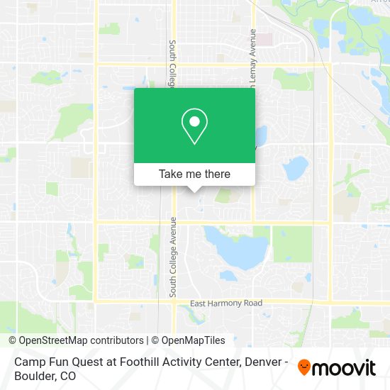 Mapa de Camp Fun Quest at Foothill Activity Center