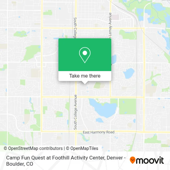 Camp Fun Quest at Foothill Activity Center map
