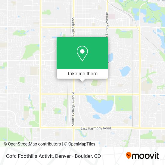 Mapa de Cofc Foothills Activit