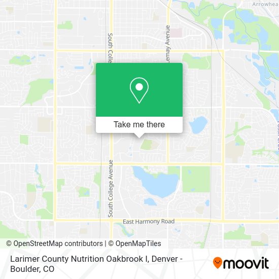 Larimer County Nutrition Oakbrook I map