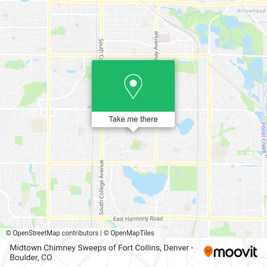 Midtown Chimney Sweeps of Fort Collins map