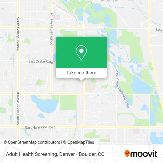 Adult Health Screening map