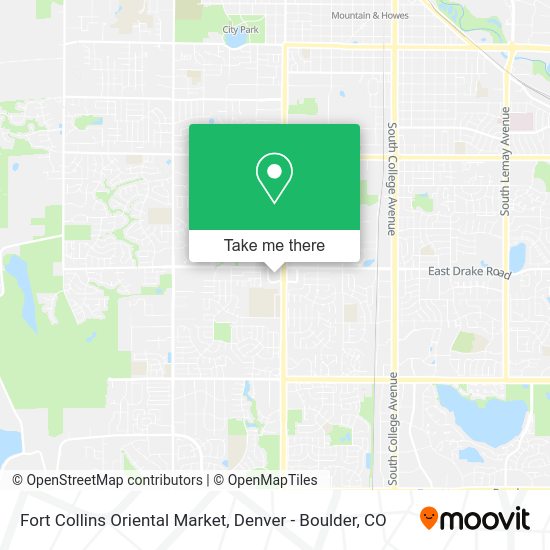 Fort Collins Oriental Market map