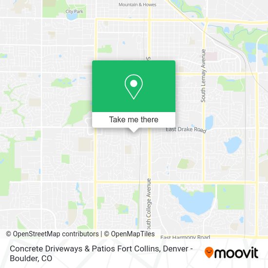 Concrete Driveways & Patios Fort Collins map