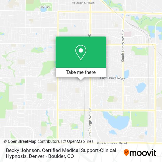 Becky Johnson, Certified Medical Support-Clinical Hypnosis map