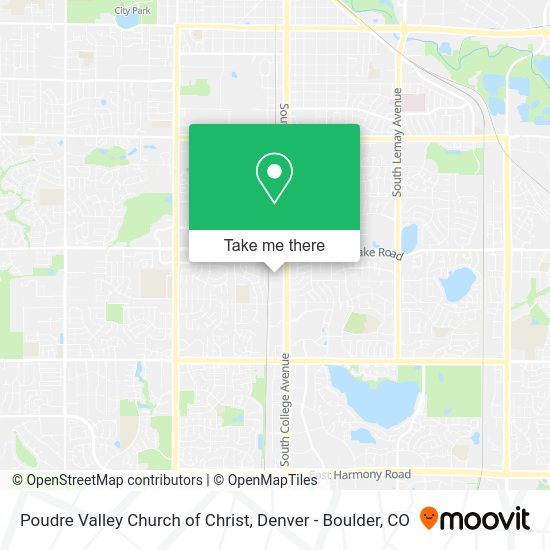 Mapa de Poudre Valley Church of Christ