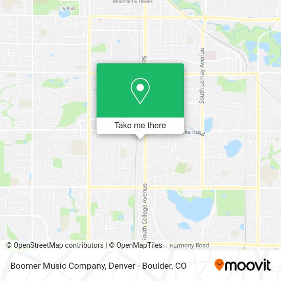 Boomer Music Company map