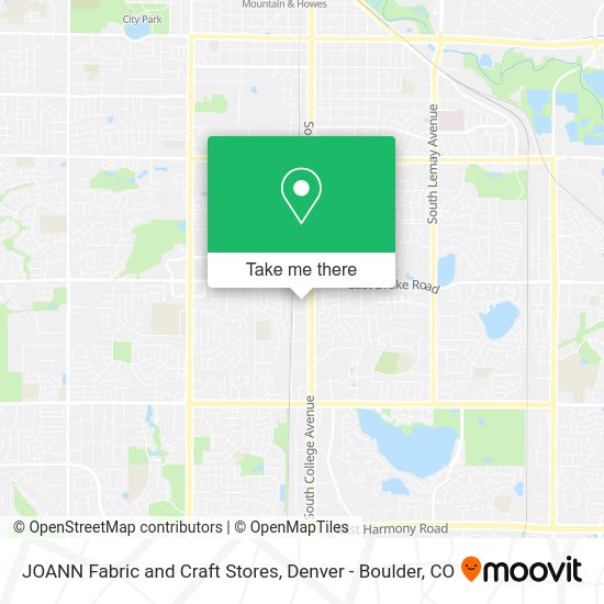Mapa de JOANN Fabric and Craft Stores
