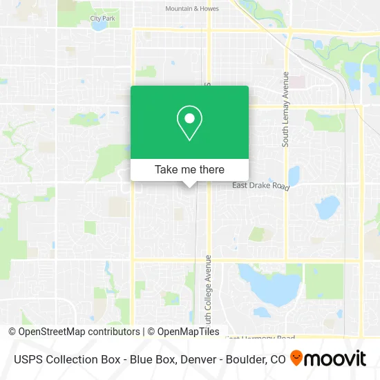 USPS Collection Box - Blue Box map