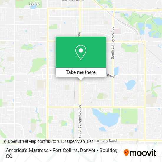 America's Mattress - Fort Collins map