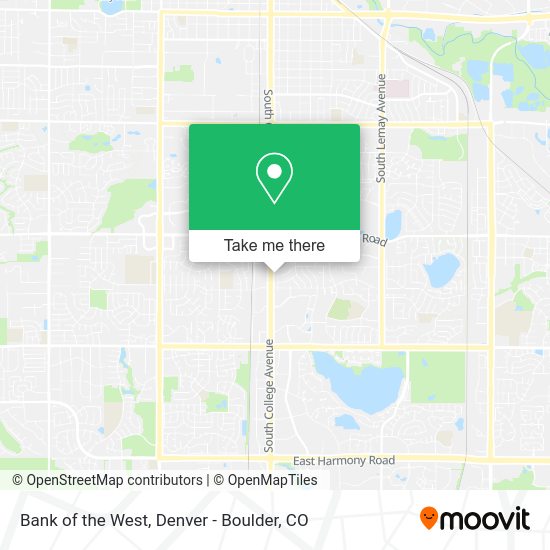 Bank of the West map