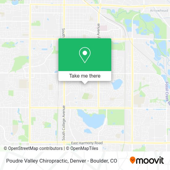Poudre Valley Chiropractic map