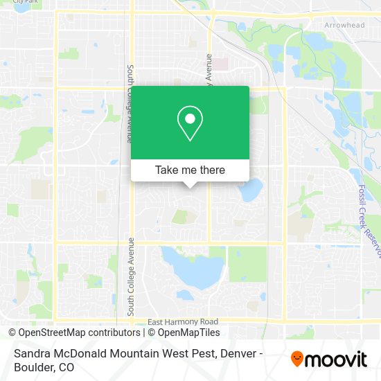Mapa de Sandra McDonald Mountain West Pest