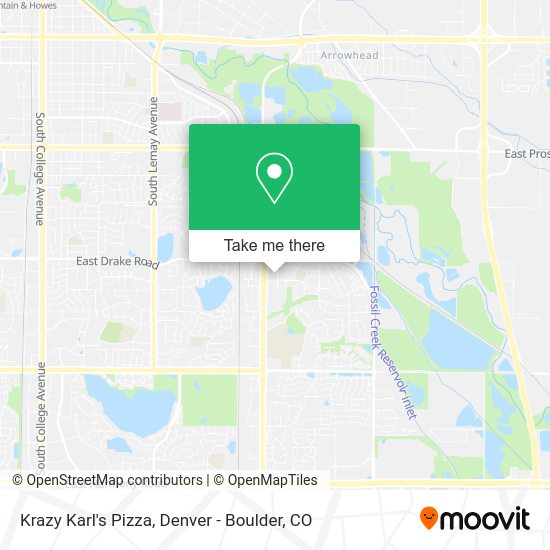 Krazy Karl's Pizza map
