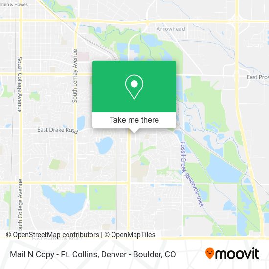Mail N Copy - Ft. Collins map