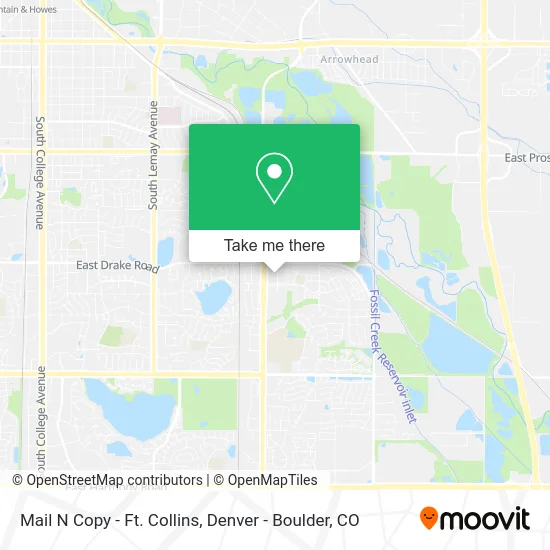 Mail N Copy - Ft. Collins map