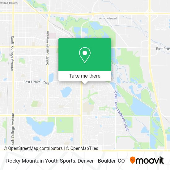 Rocky Mountain Youth Sports map
