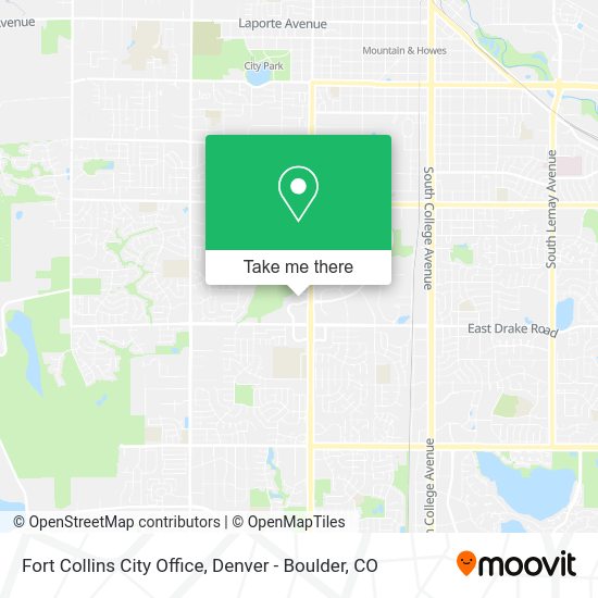 Mapa de Fort Collins City Office