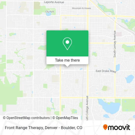 Front Range Therapy map