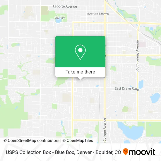 USPS Collection Box - Blue Box map