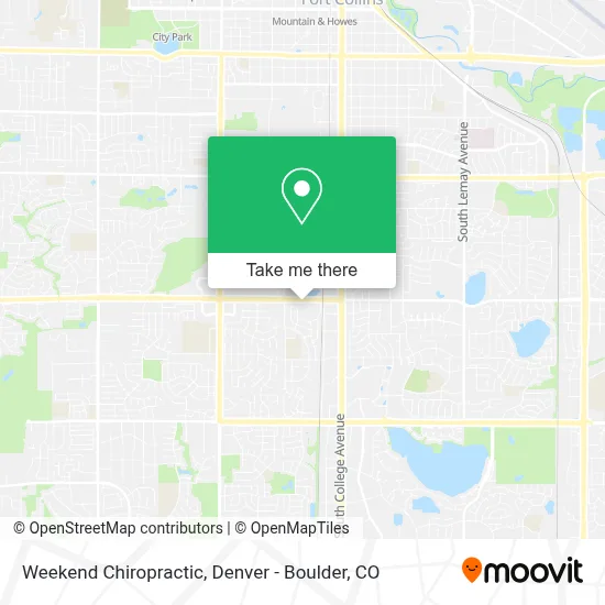 Weekend Chiropractic map