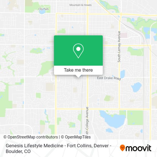 Genesis Lifestyle Medicine - Fort Collins map