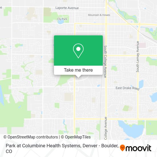 Park at Columbine Health Systems map