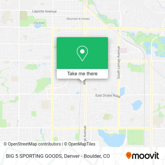 BIG 5 SPORTING GOODS map