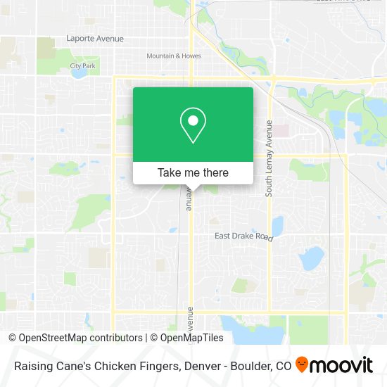 Mapa de Raising Cane's Chicken Fingers
