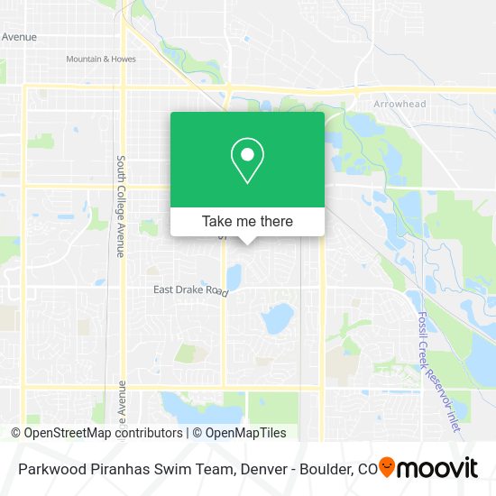 Mapa de Parkwood Piranhas Swim Team