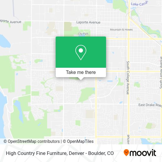 Mapa de High Country Fine Furniture