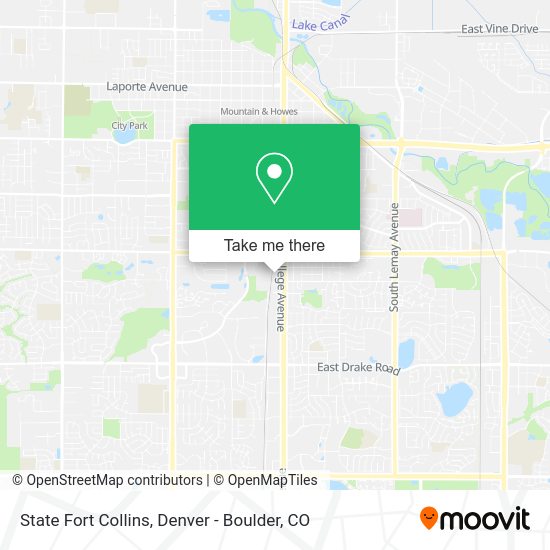 State Fort Collins map