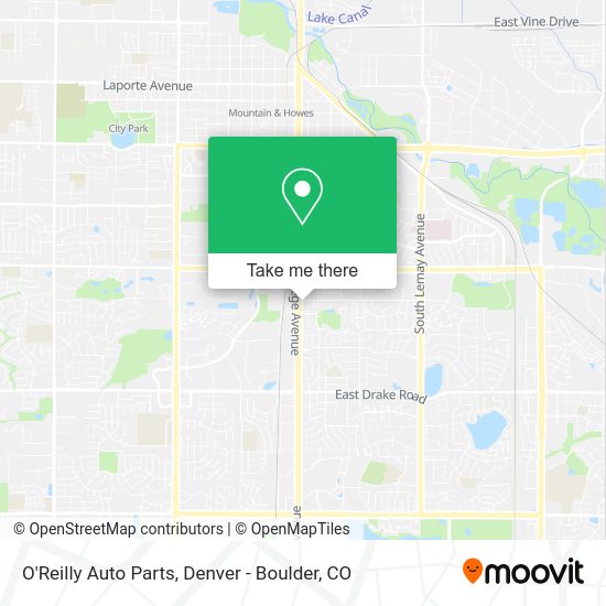 O'Reilly Auto Parts map