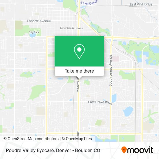 Mapa de Poudre Valley Eyecare
