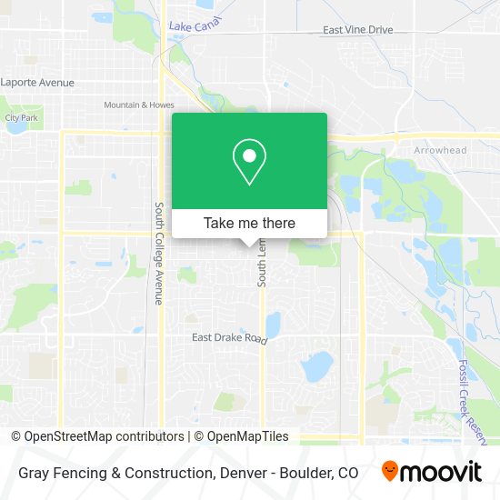 Mapa de Gray Fencing & Construction