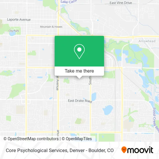 Core Psychological Services map