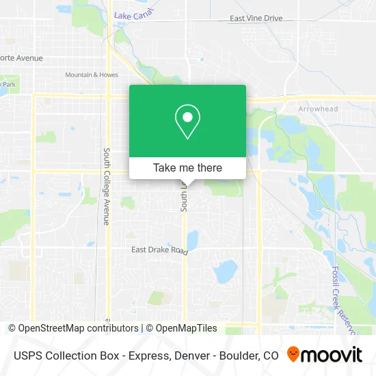 USPS Collection Box - Express map