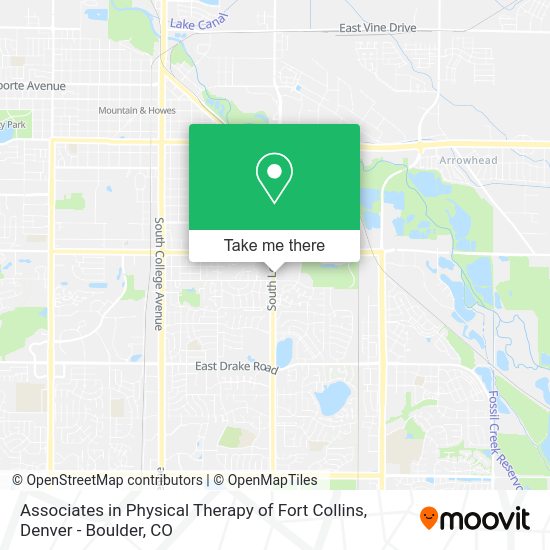 Associates in Physical Therapy of Fort Collins map