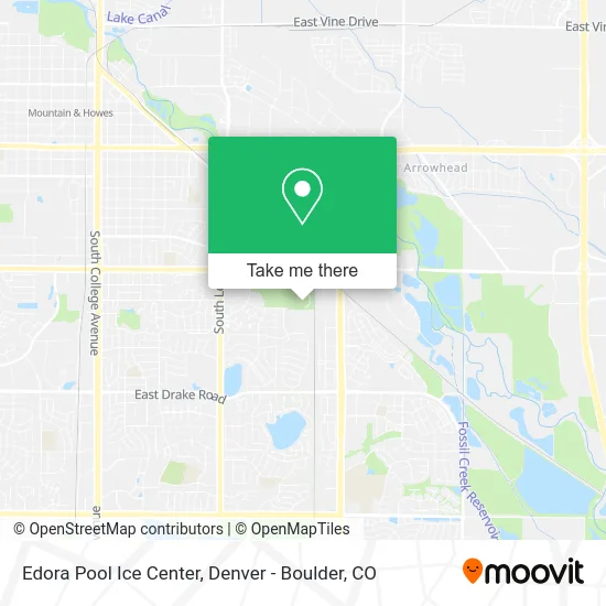 Edora Pool Ice Center map