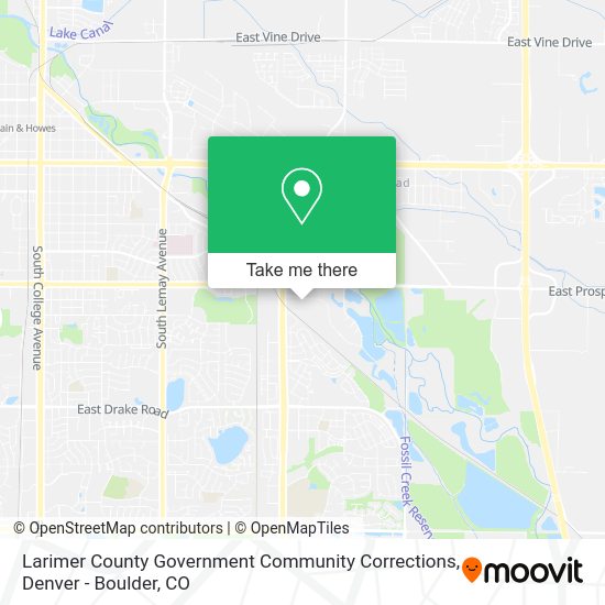 Larimer County Government Community Corrections map