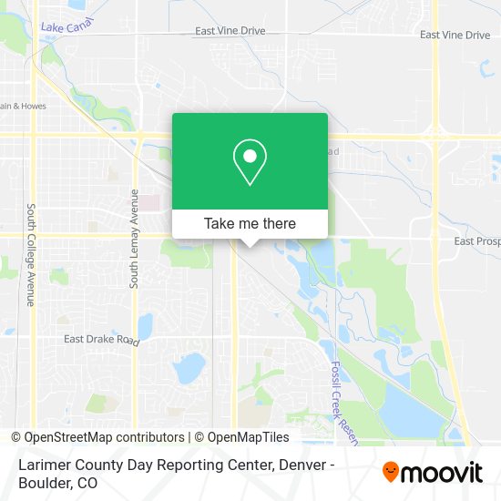 Mapa de Larimer County Day Reporting Center